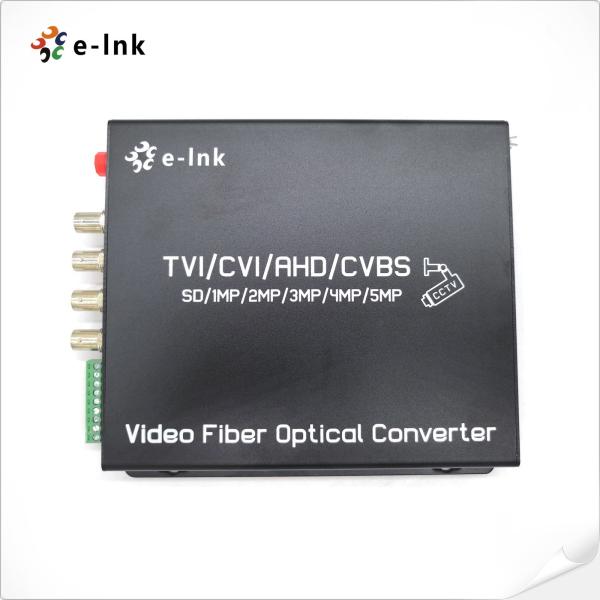 4Ch Single Mode media Video Over Fiber Converter AHD/HDCVI/HDTVI/CVBS With FC Port