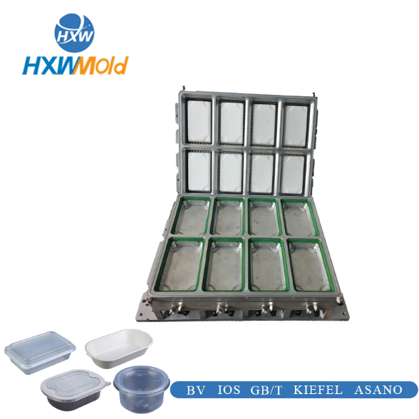 Round Plastic Cake Box Lid Mould 8 Cavity Aluminum CNC Thermoforming Mold