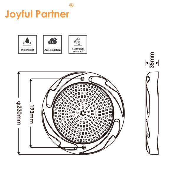 35W LED Swimming Pool Lighting 230*35mm ABS Material AC12V RGB RGBW For Concrete Pool SPA