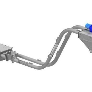 CS / SUS304 Flexible Tube Chain Conveyor System For Powder Granule Transfer