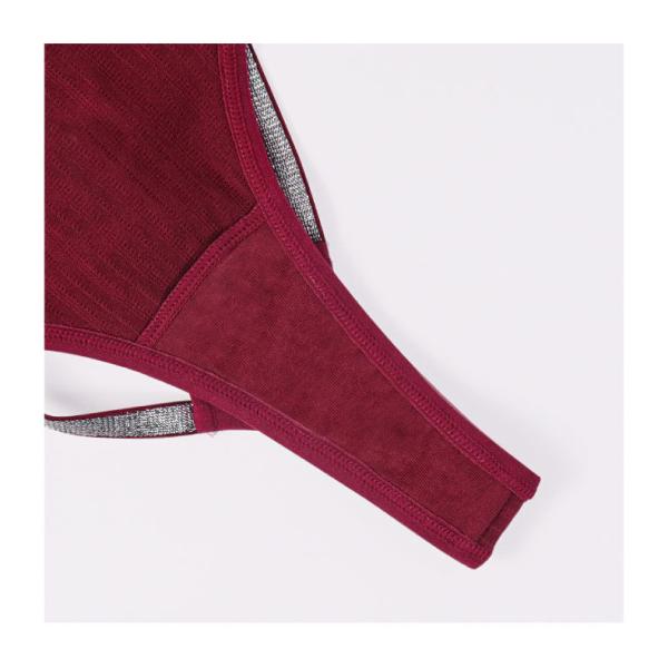 Cotton Womens Underwears Double Shine Thin Straps G-String Thong Bikini Seamless Pants Ladies