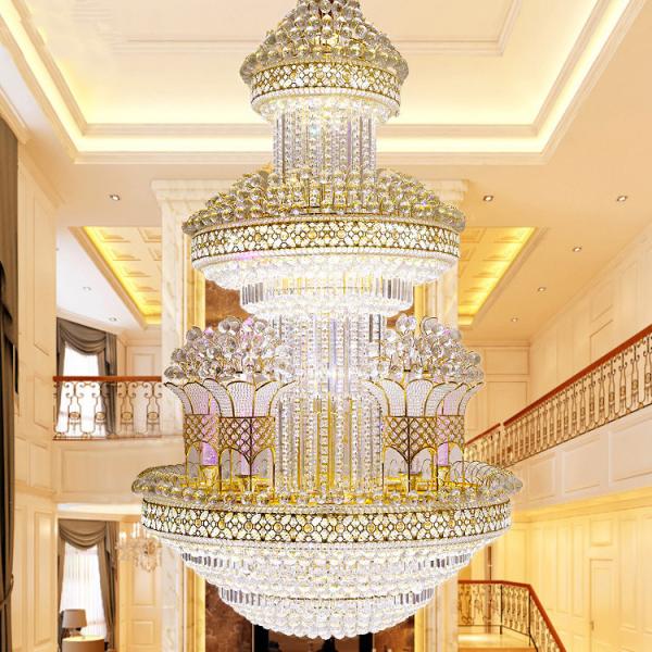 Indian crystal hanging lamp large hotel diy crystal chandelier (WH-CN-06)