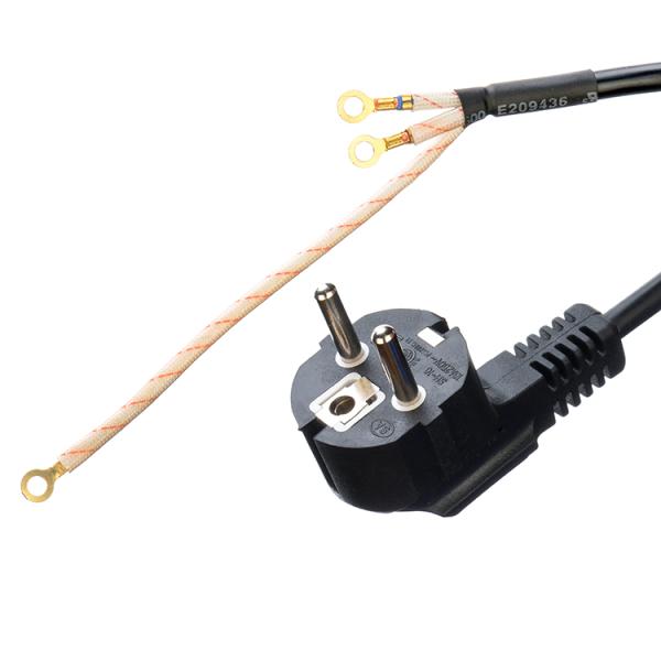 VDE Replacement Power Cord for Nail Drill 3500 K Open End Spring Power Cable PVC/Rubber Insulation