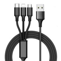3 en 1 dato de la carga por USB 2.4A telegrafíe el tipo ODM portuario multi del OEM de la función de C