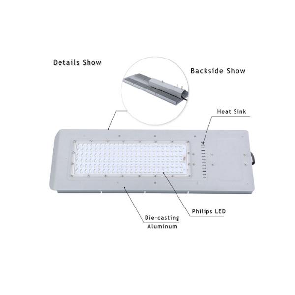 60W 6000K Outdoor LED Street Lights Energy Savings CE ROHS Certification