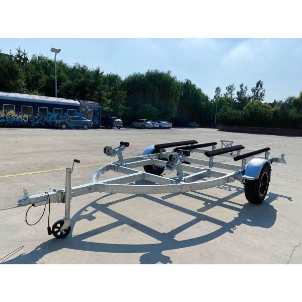 Remorque double bateau avec protection de sécurité en alliage pour deux jet skis 4800×2550mm