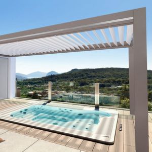 Pérgola Louvered de aluminio sacada ajustable impermeable 6063