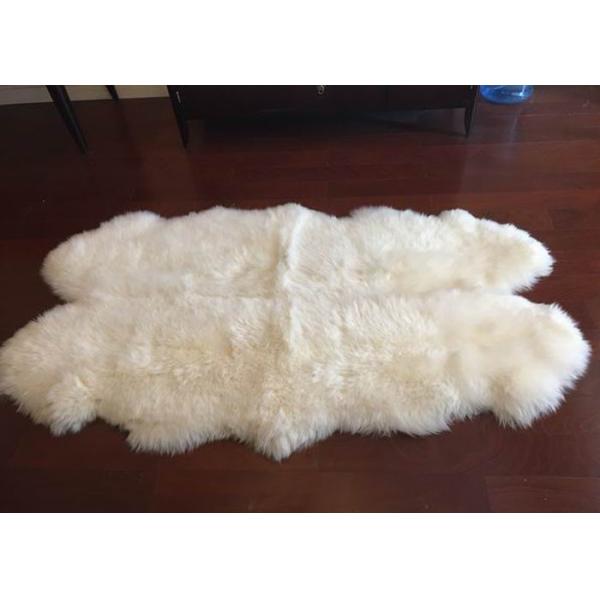 Ребенк пользы реального половика овчины половик цвета слоновой кости игры снежинки роскошного домашнего белый 2 кс 3 фт
