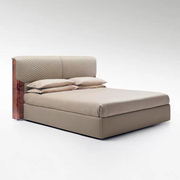 Luxury Modern Bedroom Furniture Sets Leather Upholstered King Size Bed