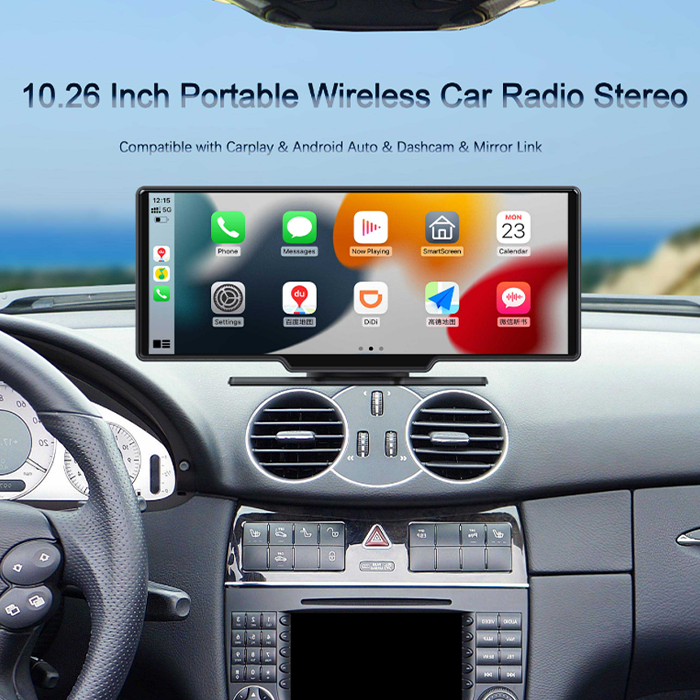 10.26 Inch Touch Wireless Apple CarPlay Screen With Navigation Car Player