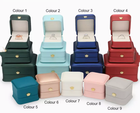 Шкатулки для драгоценностей бархата коробки ювелирных изделий PMS упаковывая кожаные Biodegradable