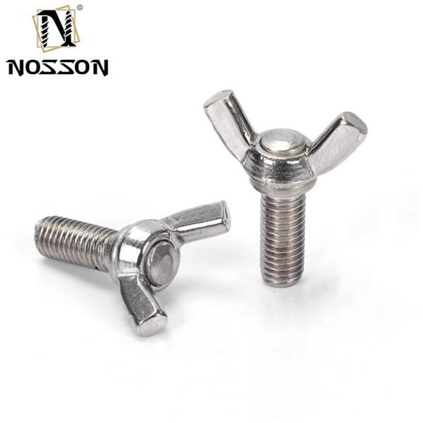Stainless Steel Wing Bolt Machine Fastener Thumb Hand Screws in Customized Colors for Customer Requirements