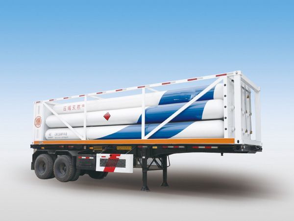 10 Tubes 2 Axles Gas Tank Trailer Transport Liquid Petroleum Gas