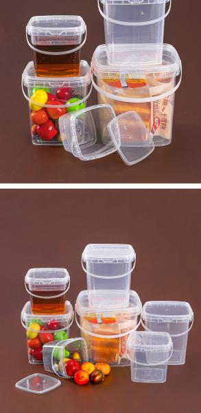 Plastic Deli Containers With Lids Ice Cream Containers Buckets Square Food Storage Containers Freezer Safe For Kitchen Party Drinks Snacks Fruits Desserts