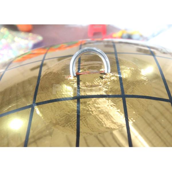 Gold Disco Mirror Ball Advertising Inflatable Mirror Balloon Reflective Inflatable Disco Sphere For Party
