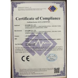 Dongguan OE HOME Furniture Co., Ltd. Certifications