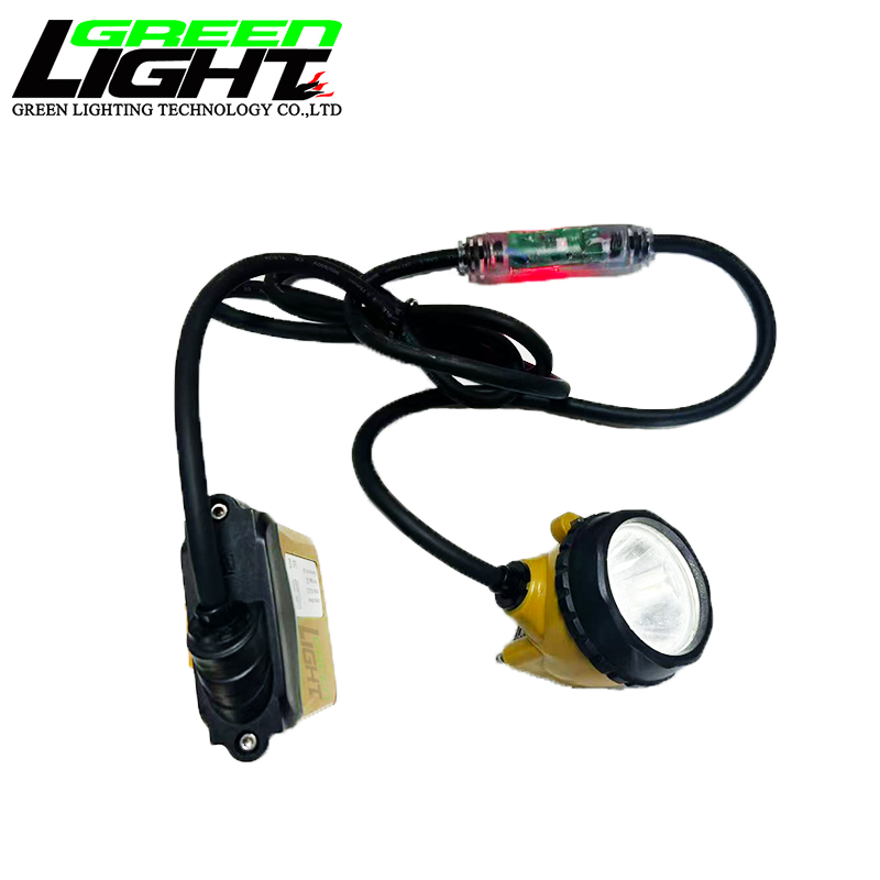 High Brightness LED Mining Lamps with 25000lux Waterproof Rechargeable Corded Cap Lamp and 10.4Ah Li ion Battery for Coal Mining