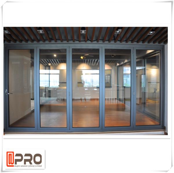 Modern Design Aluminium Folding Stacking Doors For Residential House Vertical bifold door double glazed bifold door