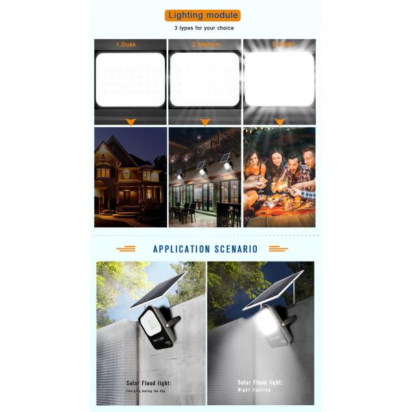 Aluminum IP65 15W 30W 60W 100W 150W Outdoor Solar Flood Lights