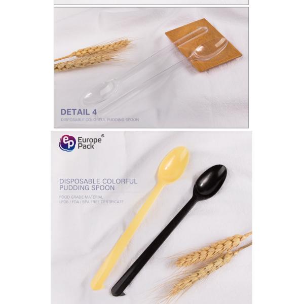 Take away disposable plastic long spoon for smoothie for party