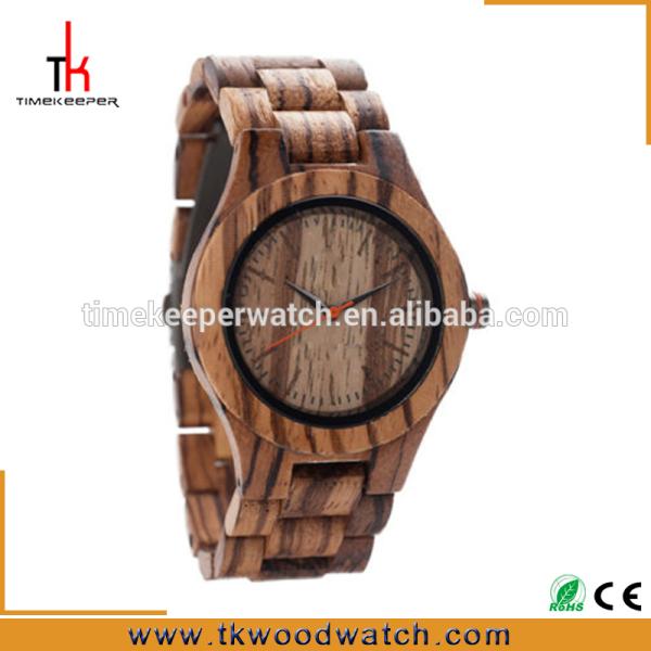 Made from wood Japan movement Wood caseback engraved wood watch