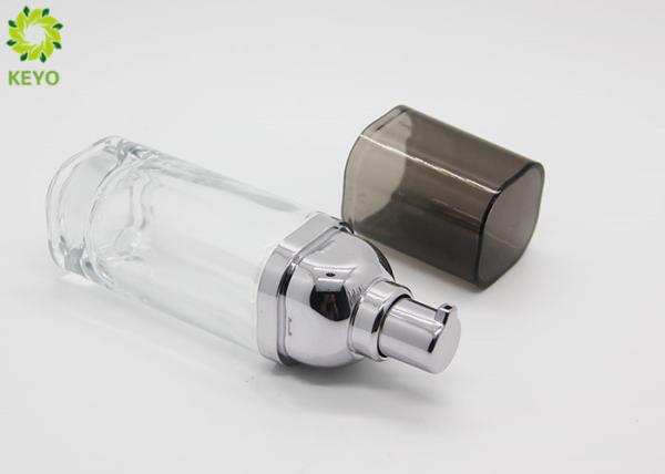 Cosmetic Oil Glass Beauty Containers 40ml Lotion Pump Liquid Foundation Serum Glass Bottle