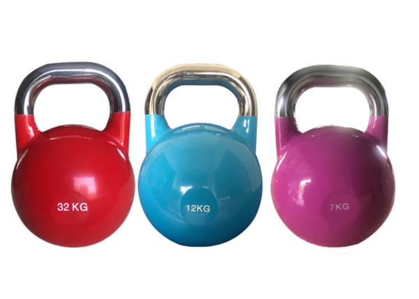 Powder Coated Cast Iron Kettlebell Weight For Full body workout and strength training different colors