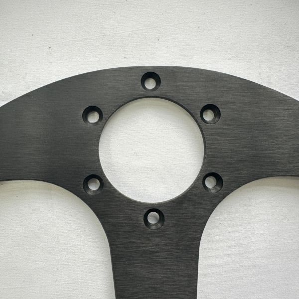 Three Spoke Deep Dish Carbon Fiber Racing Steering Wheel Black Suede Customized