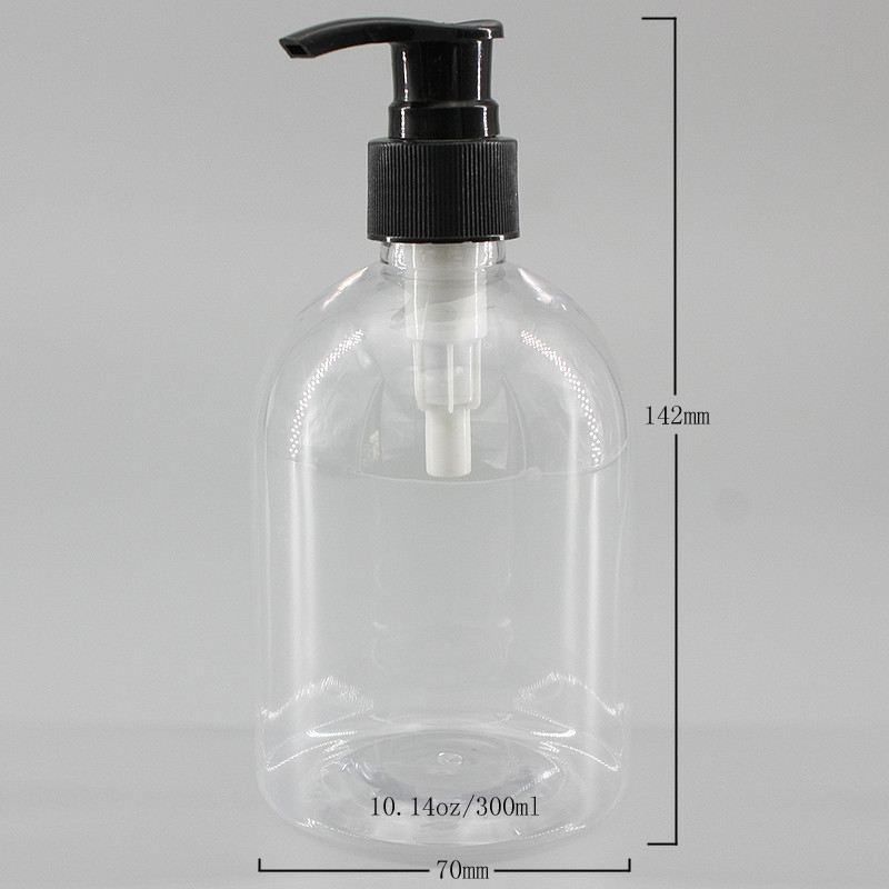 Бутылки шампуня ясности 10.14oz цилиндра 24mm пластиковые