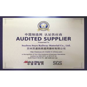 Suzhou Zhongyue Railway  Material Co.,Ltd. Сертификации