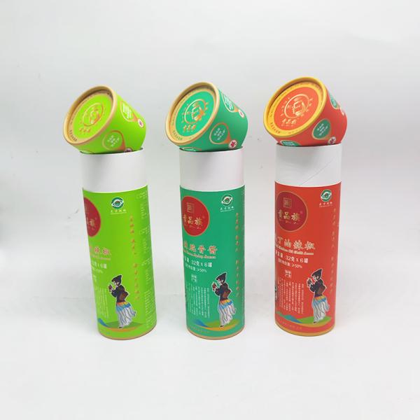 Tubo biodegradable del papel del regalo del cilindro de encargo para el empaquetado flojo del café del té