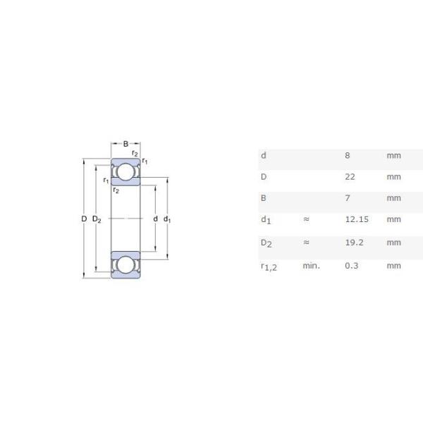 8x22x7mm High Speed Deep Groove Ball Bearings 608 Zz For Skates Scooters Skateboard