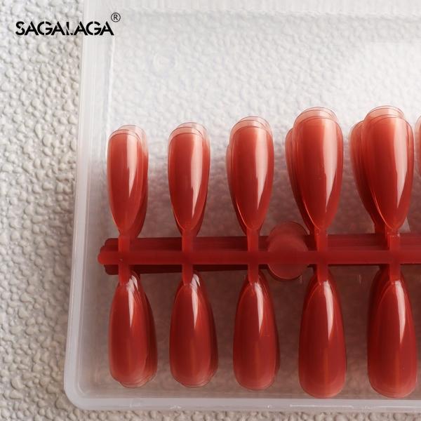 Logo Customers' Logo Short Custom Size Curved False Flat Square Nails Press On Full Cover Tip Kit Soft Gel X Nail Tips