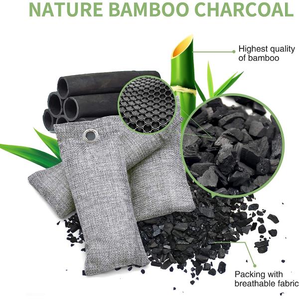 Activated Bamboo Charcoal Air Purifying Bag for Home Office Bedroom Lobby Hotel Solid