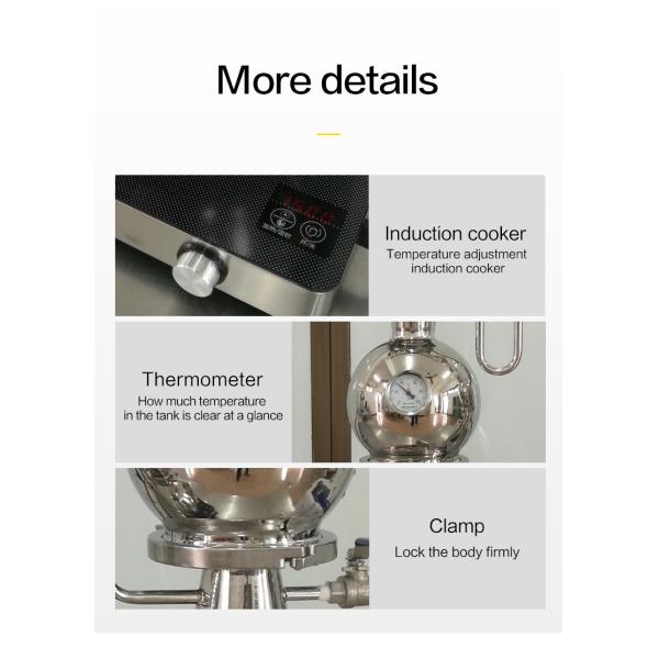 Easy to Lavender Oil Distiller Steam 10l/lemon Glass Essential Oil Distillation Extractor/machine Essential Oil 27.1 KG