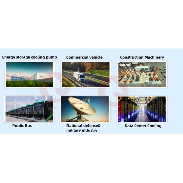 12V/24VDC 80W BLDC refrigeração bomba de água elétrica com controle PWM para gerenciamento térmico de van elétrico