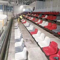 O tipo estádio da cubeta do plástico ostenta assentos para anfiteatros do futebol
