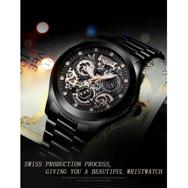 KINYUED good quality tourbillon movement watches men luxury brand automatic mechanical mens watch