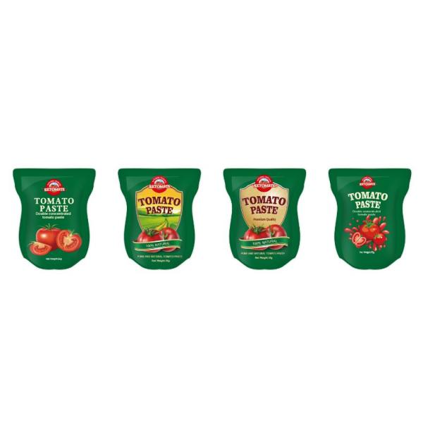 Тотальная паста из томатных пакетов, доступная в 56 граммах, обеспечивает чистый продукт без каких-либо добавок.