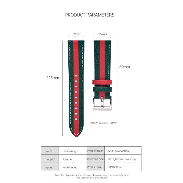 Liberal-style Engraved And Lacquered Watch Strap · 18/20/22mm