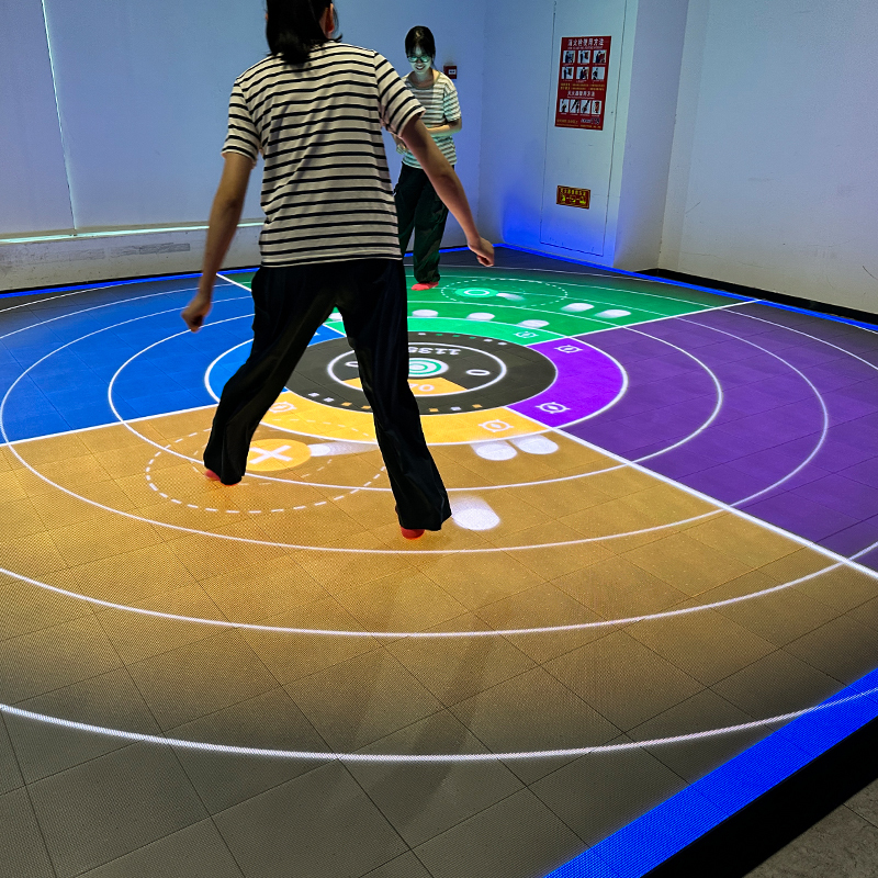 Aurora Motion Interactive LED Floor Game System with Touchscreen Console for 25sqm Areas and 6 Selectable Games