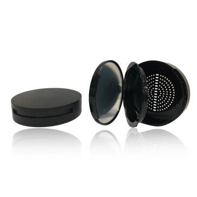 Customization ABS Refillable Compact Powder Case Black Color