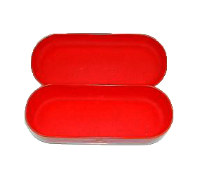 Oval Shaped Recycled Tinplate Glasses Iron Box
