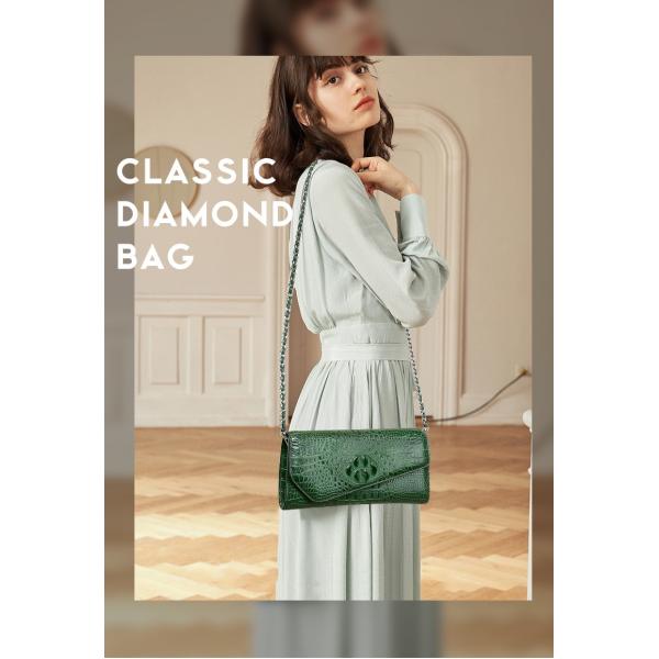 Authentic Crocodile Skin Women Envelop Purse Genuine Alligator Leather Lady Phone Clutch Bag Female Cross Shoulder Bag