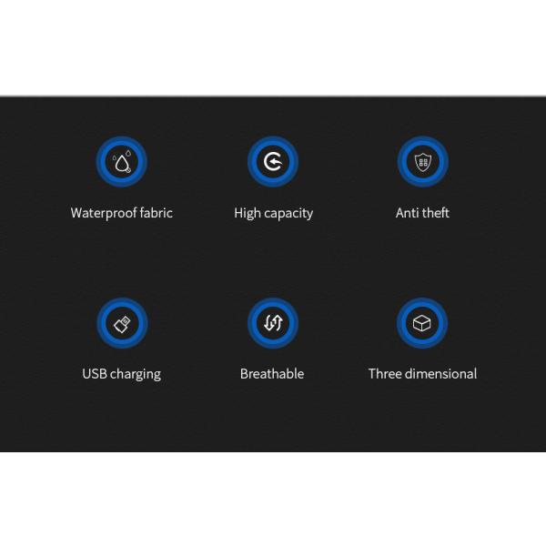 Vente à chaud de l'usine ordinateur portable personnalisé de l'école USB chargeur pour hommes ordinateur portable étanche anti-vol sac à dos pour hommes sac à dos ordinateur portable sac à dos