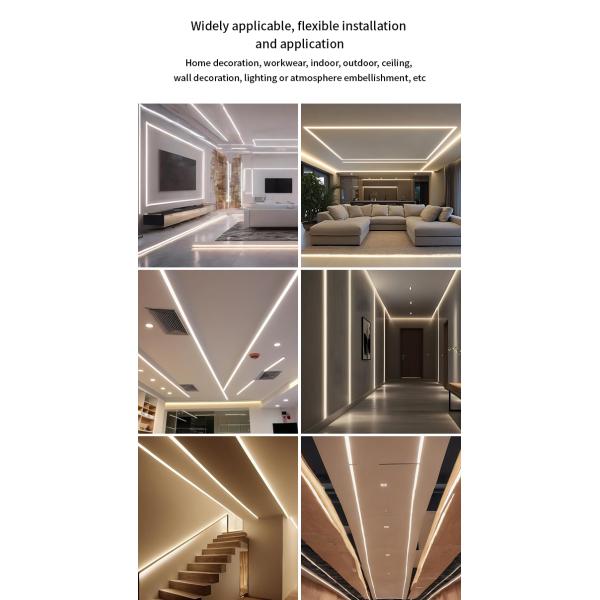 12*12mm White Silicone Cover For LED Strip Light Casing 5mm / 6mm Board Width