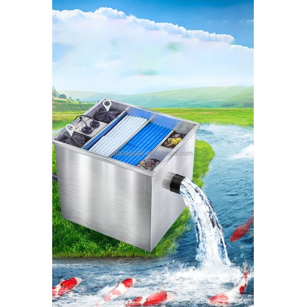 Outdoor Stainless Steel Koi Pond Water Circulation System 2000LPH