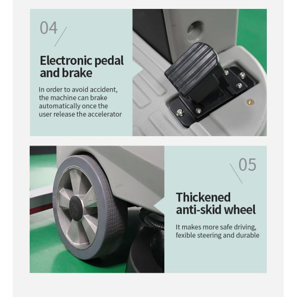 Ultrasonic Ride On Scrubber Floor Polisher Industrial Cleaning 220V