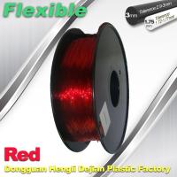 Filamento vermelho flexível amigável profissional 1.75mm da impressora 3D de Eco (TPU)