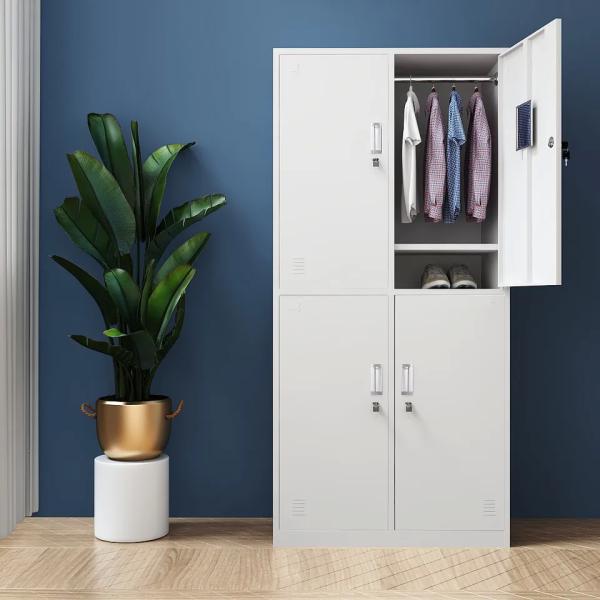 0.7mm покрытие порошка шкафа хранения металла штата 4 шкафчиков металла двери